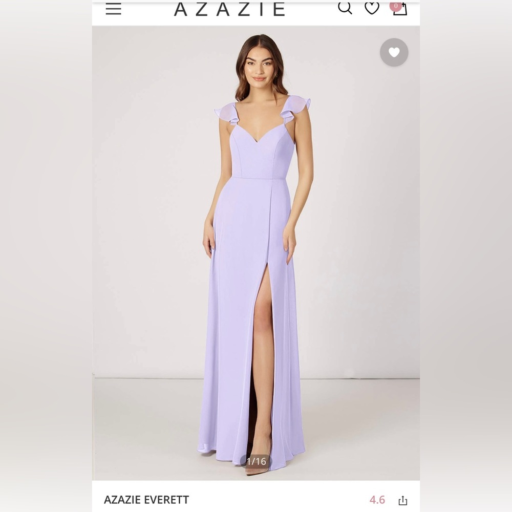 Azazie Everett lilac bridesmaid dress